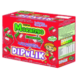 Pirulito Dipnlink Morango | Display com 25 Unidades